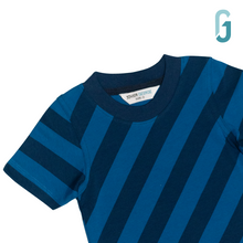 Load image into Gallery viewer, Crewneck - Stripes - Navy and Royal Blue
