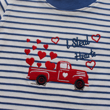 Load image into Gallery viewer, Crewneck - Stripes - I Steal Hearts ( Blue/ white )
