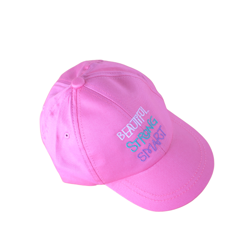 Cap - Beautiful,Strong,Smart - ( Pink )