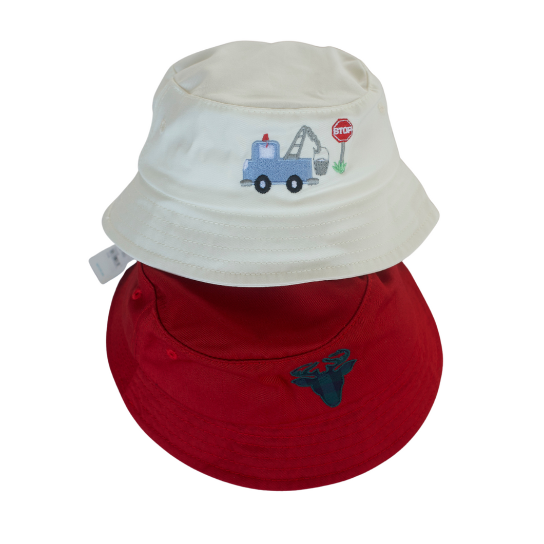 Hats - Truck & Moose ( White / Red )