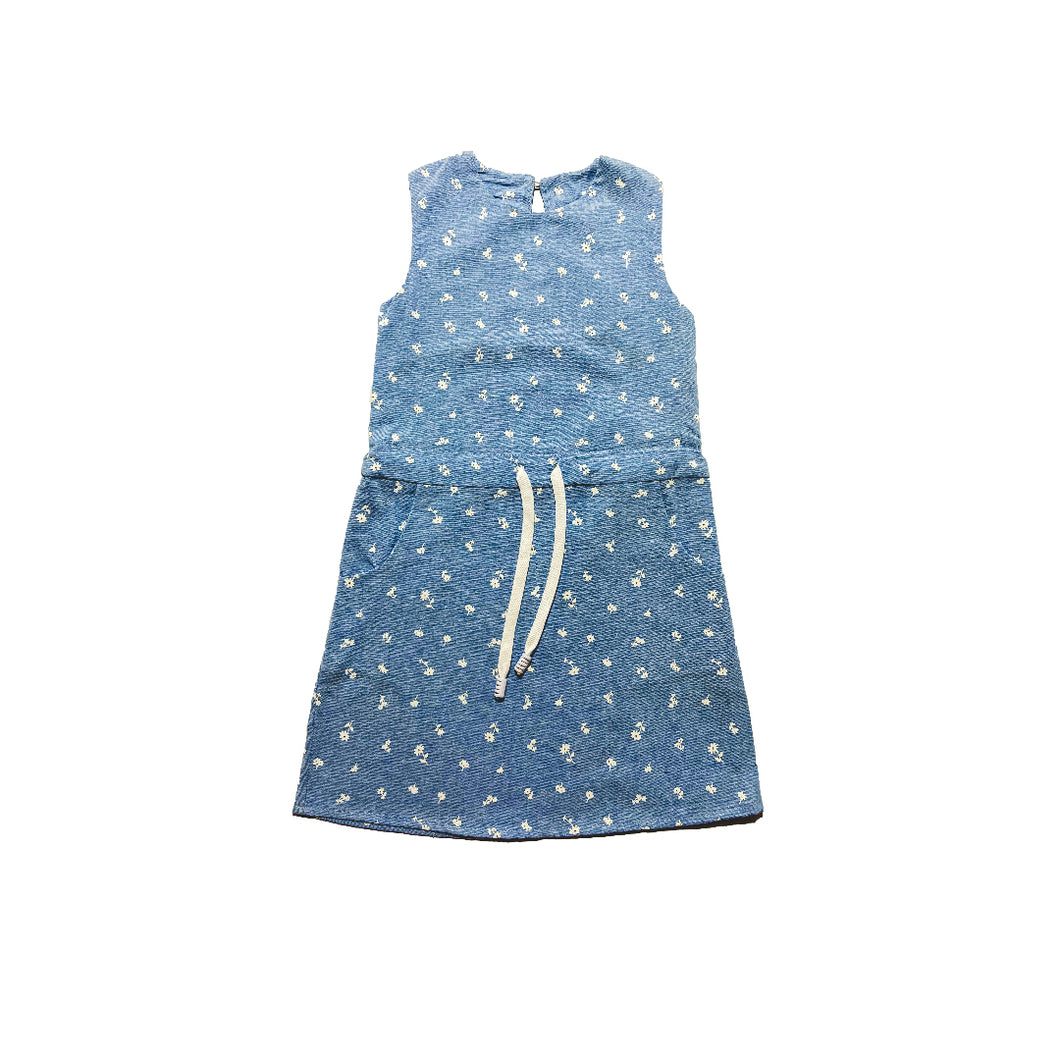Dress -  Blue Cotton(Flowers)