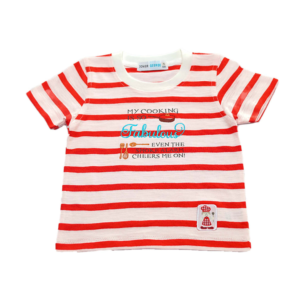 Crewneck - My Cooking Is So Fabulous Even The Smoke Alarm Cheers Me On !  (Red,White Stripe)