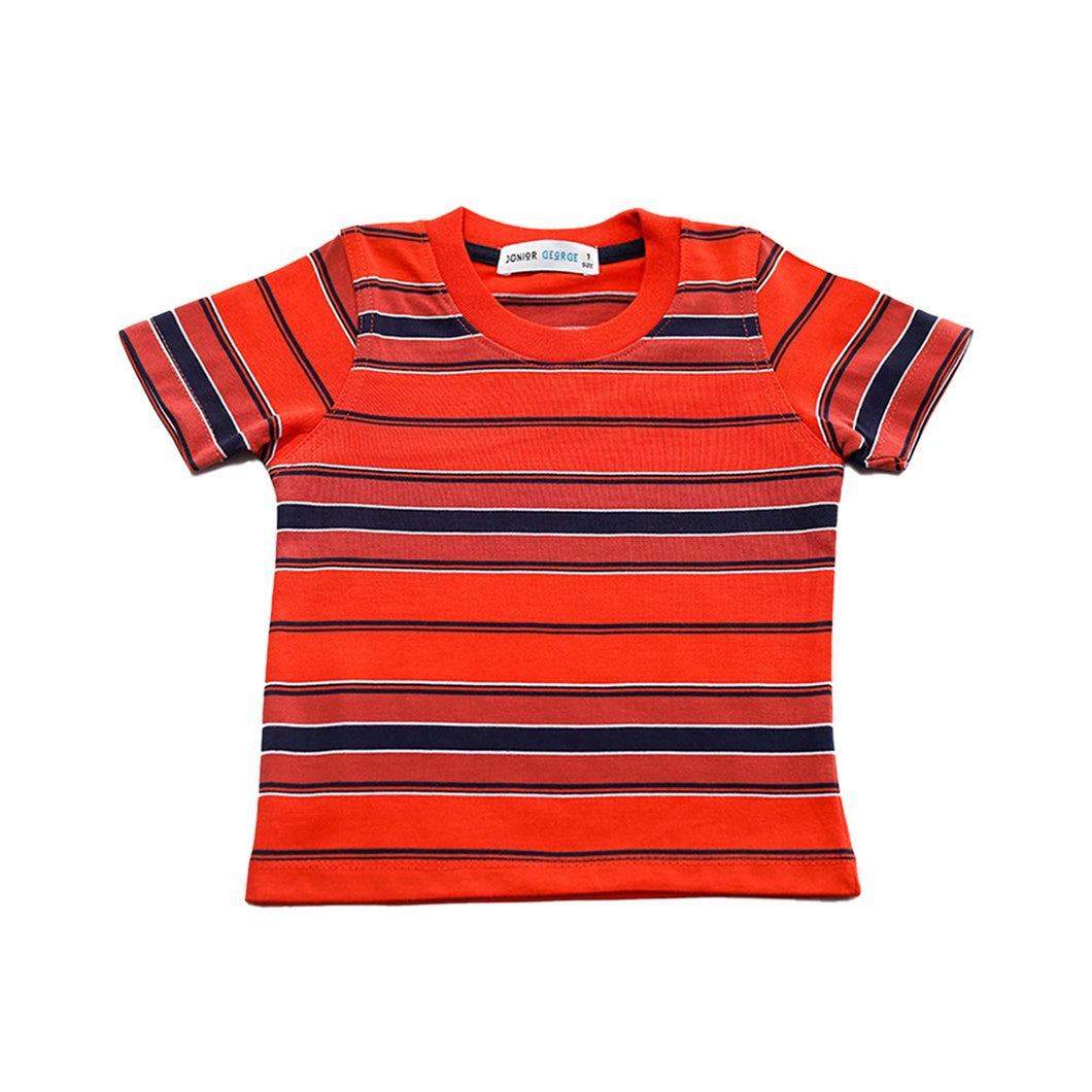 Crewneck- Stripe (Orange,Blue,White)