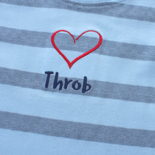Load image into Gallery viewer, Crewneck - Stripes - Heart Throb - (Light Blue and Grey)
