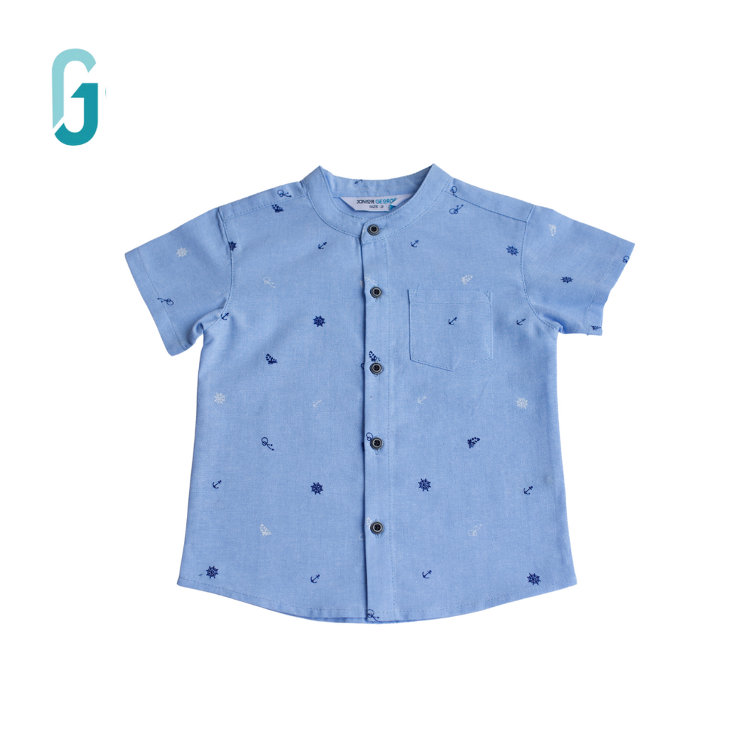 Shirt -Printed - (Light Blue)