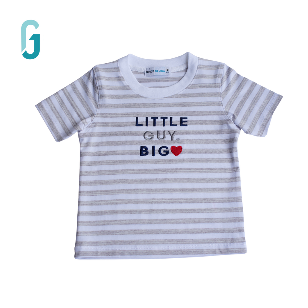 Crewneck - Little Guy - Stripes - (White and Grey)