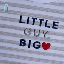 Load image into Gallery viewer, Crewneck - Little Guy - Stripes - (White and Grey)
