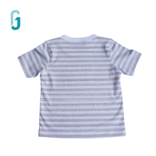 Load image into Gallery viewer, Crewneck - Little Guy - Stripes - (White and Grey)
