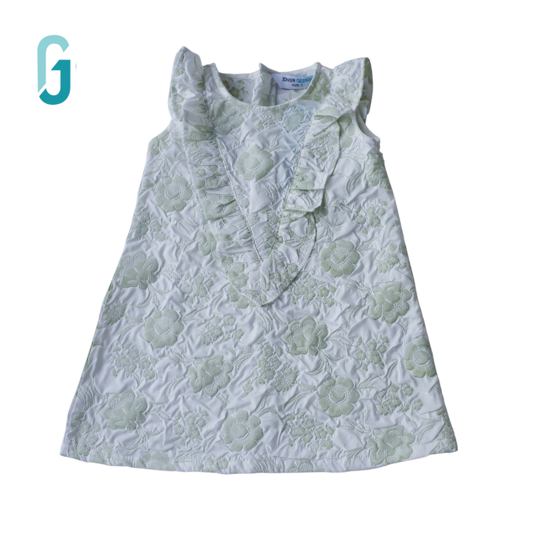 Dress - Floral - (Green)
