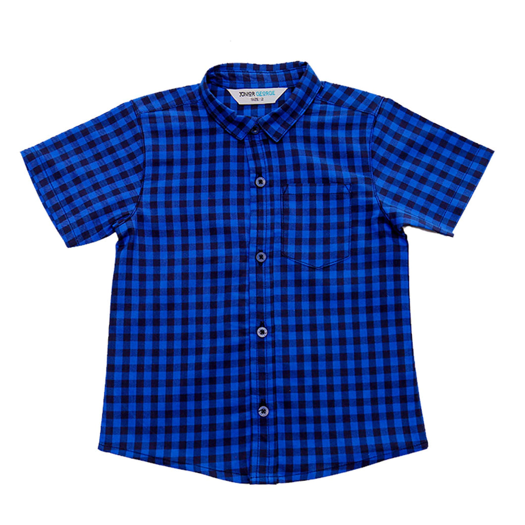 Shirt - Navy Blue Checked