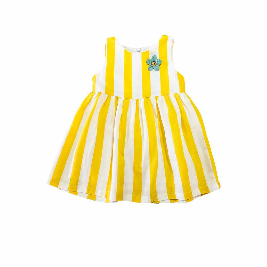 Dress -  Yellow Stripe (Yellow And White Stripe )