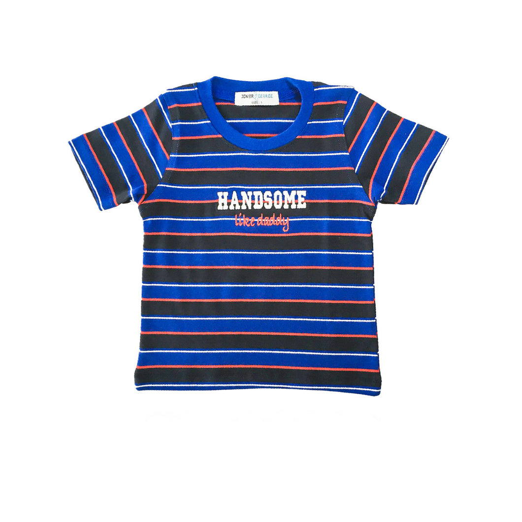 Crewneck- Handsome Like Daddy  (Navy Blue, Black,Red, White Stripe)