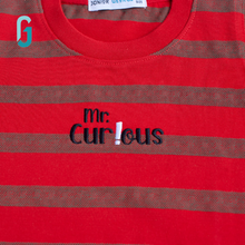 Load image into Gallery viewer, Crewneck - Stripes - Mr. Curious (Red)
