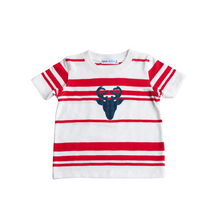 Load image into Gallery viewer, Crewneck - Stripes - Deer (White and Red)

