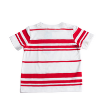 Load image into Gallery viewer, Crewneck - Stripes - Deer (White and Red)
