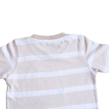 Load image into Gallery viewer, Crewneck - Stripes - One Handsome Bunny (Light Brown and Whie)
