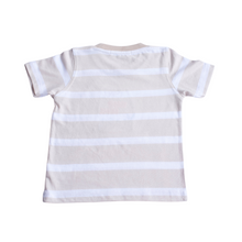 Load image into Gallery viewer, Crewneck - Stripes - One Handsome Bunny (Light Brown and Whie)
