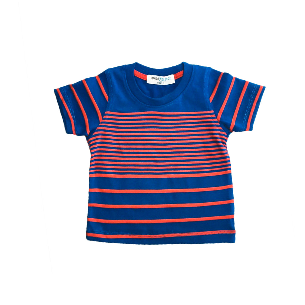 Crewneck- (Red, Blue Stripe)