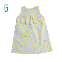 Load image into Gallery viewer, Dresss - Yellow -Grey Flowers
