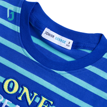 Load image into Gallery viewer, Crewneck - Stripes - One Really Funny Kid (Blue/GRN)
