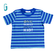 Load image into Gallery viewer, Crewneck - Stripes - One Really Funny Kid (Blue/GRN)
