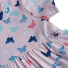 Load image into Gallery viewer, Dress - Knit-Butterfly (Pink/Blue/White)
