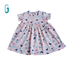 Load image into Gallery viewer, Dress - Knit-Butterfly (Pink/Blue/White)
