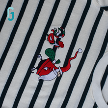 Load image into Gallery viewer, Crewneck - Santa - Stripes - (White and Green)
