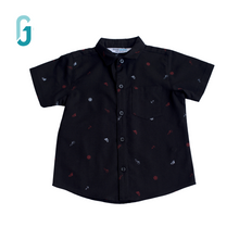 Load image into Gallery viewer, Shirt -Linen Black -Printed
