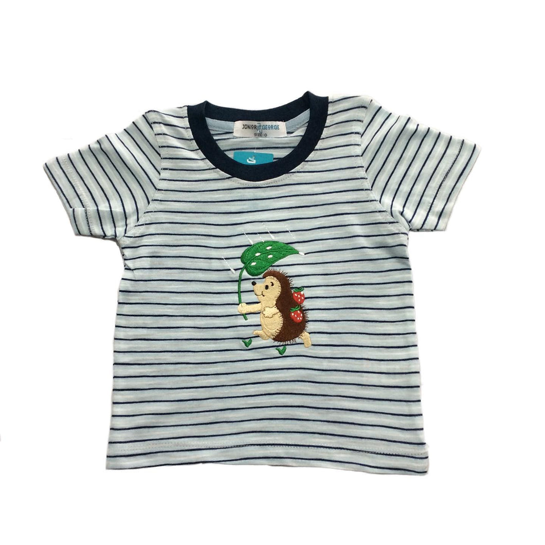 Crewneck- Hedgehog (Navy Blue  And White Stripe)