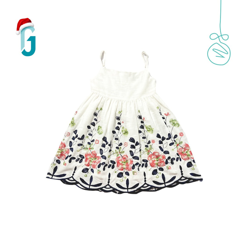 Dress -Strappy Off (White, Black)