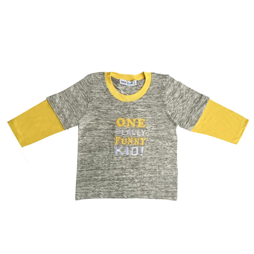 Crewneck - One Really Funny Kid (Gray,Yellow)