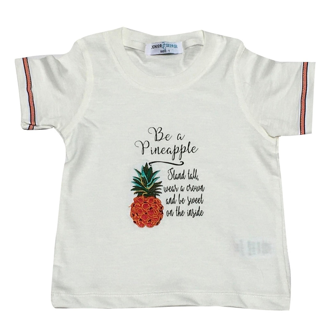 Crewneck - Be A Pineapple , Stand Tall, Wear a Crown And Be Sweet On The Inside (White)