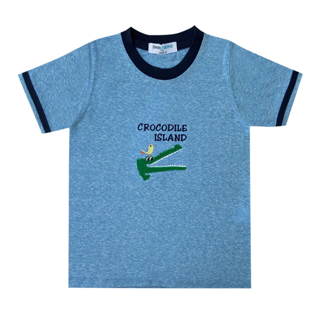 Crewneck - crocodile Island (light blue)