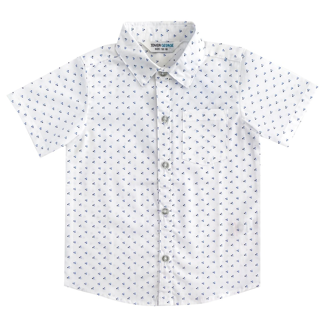 Shirt - Blue Dots(White)